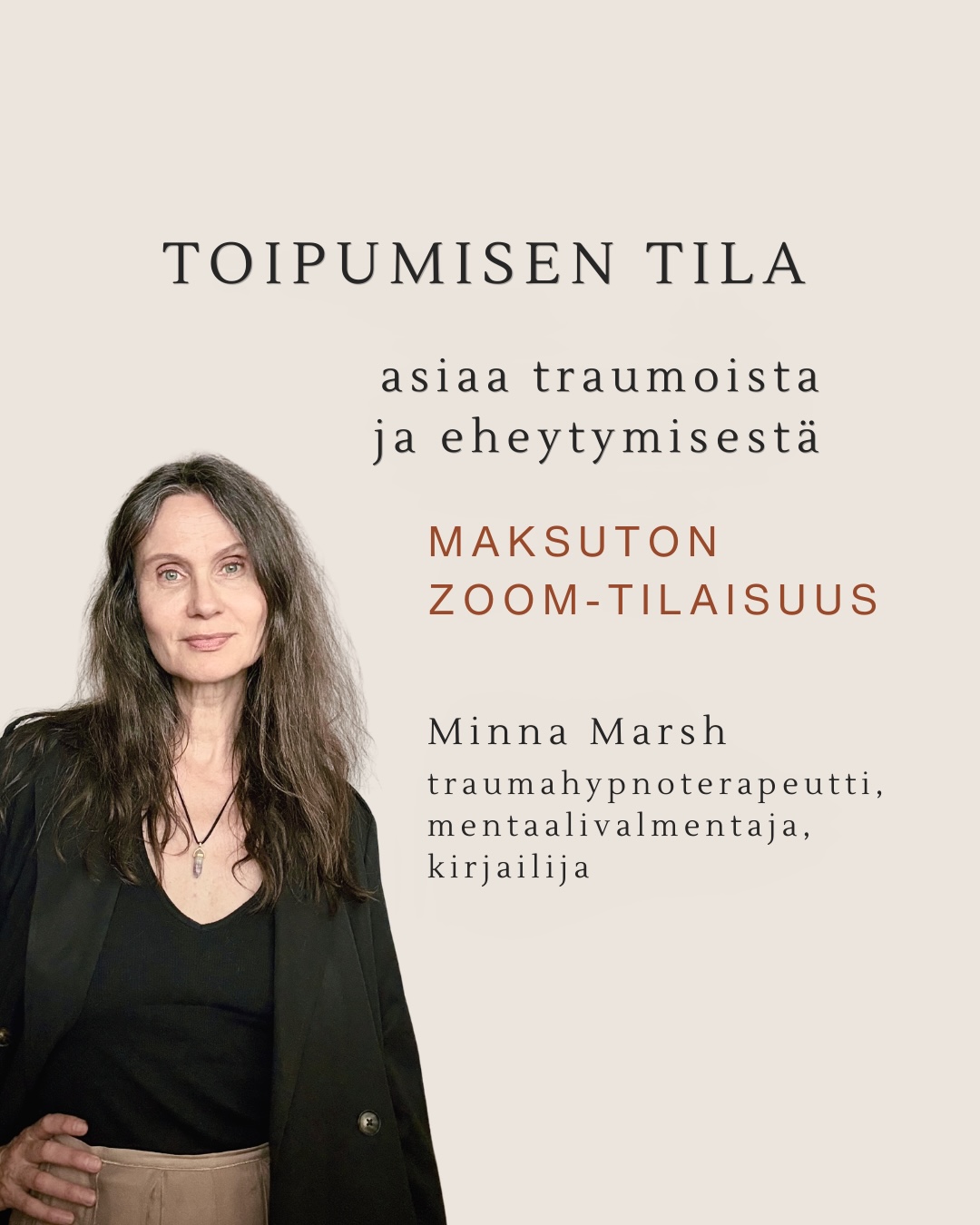 Toipumisen tila -tilaisuus verkossa